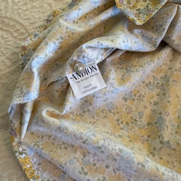 EUC Andion Amelia Blouse Yellow Floral Size S - Picture 5 of 5